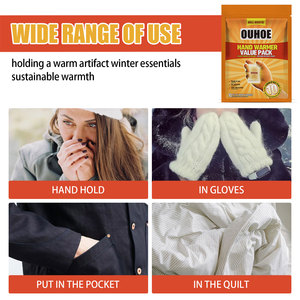 Coussinets chauffants pour les mains activés par l'air, prêts à l'emploi, patchs chauffants en coton pour le corps, pour l'extérieur par temps froid - Product Image 3