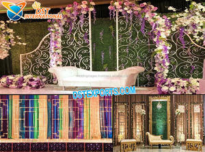 Contemporáneo moderno de Metal Fondo boda venta por mayor de Metal moderno boda telón de fondo/Panel Popular oro boda telón de fondo - Product Image 3