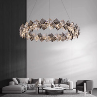 Lustre moderne de luxe léger en fer, épaissi, simple et atmosphérique, haut de gamme, pour chambre, salle à manger, salon, protection oculaire