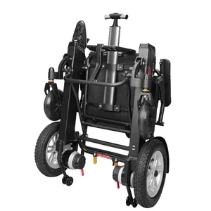מפעל מותאם אישית אלומיניום סגסוגת נייד קל משקל כוח כיסא גלגלים קומפקטי מתקפל כיסא גלגלים חשמליים נכים