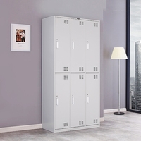 Armoire de classement métallique multi-portes verrouillable et mobile – Solution de rangement modulaire durable pour bureau, maison, chambre, cave à vin et sous-sol