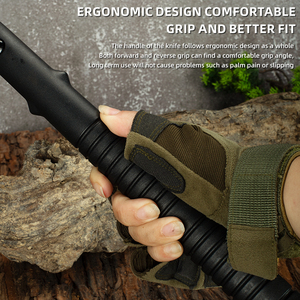 Hache à double lame en acier inoxydable avec manche en bois HK DIY pour l'extérieur, avec une tranche de coupe de 3 pouces, 395 mm, garantie 1 an, pour le camping - Product Image 4