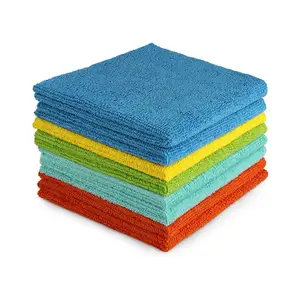 toalha de microfibra absorvente sem riscos de marca própria, panos de limpeza doméstica laváveis à máquina