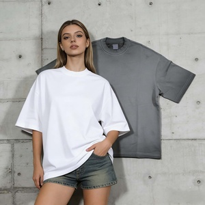 Custom Street Style 100% Cotton Knitted Letter Blank Sun Faded <b>Drop</b> Shoulder Vintage <b>Acid</b> Wash Eco-Friendly Heavyweight T-shirt - Product Image 3