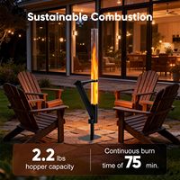 Poêle à granulés professionnel en acier pour terrasse, poêle fusée à granulés pour villa et jardin, poêle fusée à bois et granulés