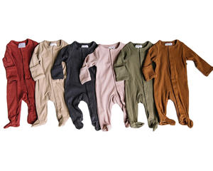 Monos de gofres acanalados gruesos para Otoño e Invierno para recién nacidos, peleles de una pieza con manopla para <span class=keywords><strong>dormir</strong></span> - Product Image 1