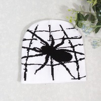 Fabricant de bonnets Logo personnalisé Designer Motifs d'araignée et de toile d'araignée Bonnet tricoté Y2K Bonnet populaire Streetwear Chapeaux d'hiver