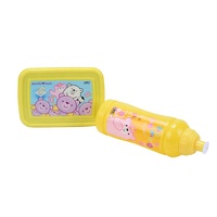 Ensemble Boîte Bento et Gourde à Prix Abordable pour Enfants – Boîtes à Déjeuner à Compartiments avec Bouteille d'Eau – Ensemble Gourde et Boîte à Déjeuner à Motifs de Dessins Animés