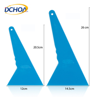 DCHOA Raclette triangulaire en plastique pour voiture, outil de nettoyage de vitres domestiques et de film teinté, raclette souple
