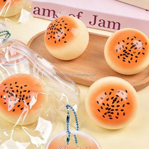 6cm TPR Slow Rebound Squeeze Egg Yolk <b>Puff</b> Simulation Bread Soft Stress Reliever Decor Toy Solid No Liquid No Gel - Product Image 4