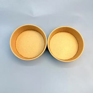 Bol à salade en papier kraft de qualité alimentaire à prix d'usine avec couvercle en PET de Chine 150-320GSM - Product Image 6