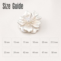 Kancing Logam Mutiara Bentuk Bunga dari Paduan Seng untuk Jahit DIY 18mm 23mm 44mm Warna Silver Mist Gold untuk Mantel Jubah Cardigan Blazer