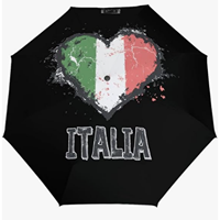 Parapluie pliant entièrement automatique de haute qualité, série classique à motif de drapeau italien, apparence intemporelle, thème campagnard