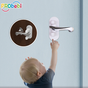 Probebi poignée de porte en plastique auto-adhésive serrure de levier de porte de sécurité pour bébé - Product Image 1