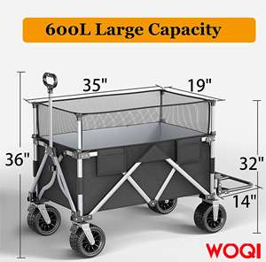 WOQI <span class=keywords><strong>Camion</strong></span> pliable, voiture de jardin polyvalente, voiture de plage, voiture de sport <span class=keywords><strong>tout</strong></span> <span class=keywords><strong>terrain</strong></span> avec grandes roues - Product Image 2