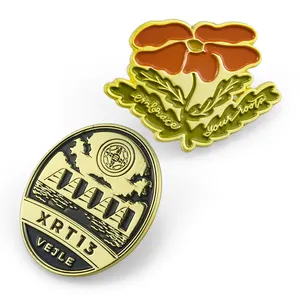 Metal Crafts Pins Badge DIY Design Lapel Pin Supplier Custom Flower Enamel Pin