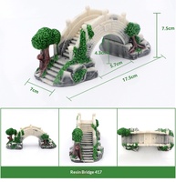 Ornement de pont en résine pour aquarium, grandes, moyennes et petites tailles, décorations artisanales pour aquarium, paysages de poissons tropicaux, styles multiples