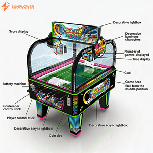 Mesa de Futbolín de 2 Jugadores con Luces Decorativas, Operada con Monedas, Máquina de Juego de Fútbol para Entretenimiento Deportivo en Bares, <span class=keywords><strong>Precio</strong></span> de Fábrica - Product Image 3