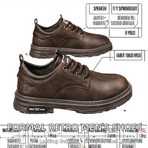 Zapatos Casuales de Hombre Estilo Caballero para Vestir Formal de Negocios, Tallas 39-46, Color Marrón Retro de Lujo, Punta Elevada, Parte Superior de PU Moderna, Forro de Malla - Product Image 2