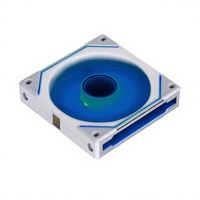 Pack de 3 ventilateurs Speedy DC 120 ARGB PWM avec dissipateur thermique en aluminium et contrôleur - 120 mm blanc pour PC