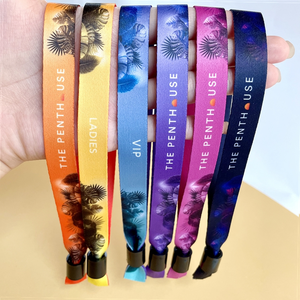 Pulsera de Plástico de Un Solo Uso/Pulsera de Tela para Festivales/Pulsera Tejida de Poliéster para Eventos, Pulsera para Parejas <span class=keywords><strong>Totwoo</strong></span> - Product Image 1