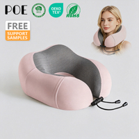 Coussin de voyage ergonomique personnalisé avec logo sur mesure en mousse à mémoire de forme pour soulager les douleurs cervicales