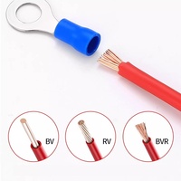 Rouge Jaune Bleu Noir RV 1.25-5.5 Bornes électriques Connecteur de borne à sertir à anneau isolé en forme de O