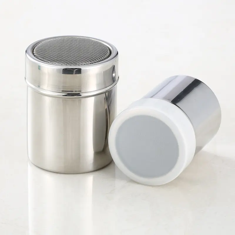 Segel Botol Bumbu Dapur Logam Magnetik Stainless Steel, Toples Pengocok Bumbu