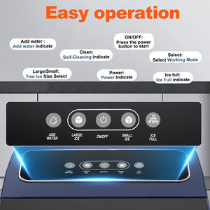 מכונת קרח אוטומטית שקטה ניידת בצורת קליע אדום לייצור קוביות קרח, מכונת גלידה ביתית למטבח, משרד ובר - Product Image 6