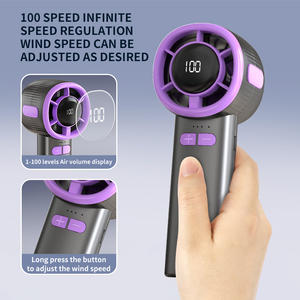 100-speed High-speed Digital Display <b>Ice</b> Cooling Semiconductor <b>Fan</b> USB Portable Handheld Small <b>Fan</b> - Product Image 3