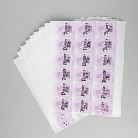 Étiquettes de produits personnalisées double face en rouleau ou en feuille découpées avec finition dorée