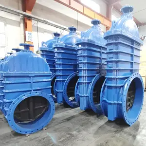 Big size DN600 DN1200 ductile iron resilient seated wedge gate valves