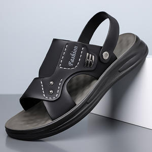 Sandales décontractées d'été pour hommes, à plateforme, à enfiler, à bout ouvert, en matière synthétique, légères, antidérapantes et respirantes, pour usage quotidien - Product Image 6