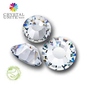 Calidad sin plomo Parte posterior plana Hot Fix Rhinestone Transferencia de calor Strass Beads Cristal artificial