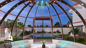 Véranda en verre à double vitrage Low-E, cadre en aluminium, confort 4 saisons, chambre, jardin, maison en verre extérieure personnalisable - Product Image 3