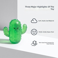 Mokilu Grumpy Cactus Squishy, Jouet anti-stress à montée lente en maltose, Jouet à presser pour la décompression, Jouet pour soulager le stress