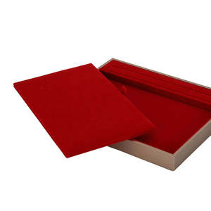 Light Luxury <b>Red</b> Velvet Lining Customizable Color Modern Stylish Handmade Jewelry Storage Display Tray European Ornament Tray - Product Image 5