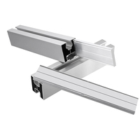 Accessoire d'installation solaire sur toiture, rail de montage solaire court en alliage d'aluminium AL6005-T5 SECARE-B52 pour montage de panneaux solaires photovoltaïques
