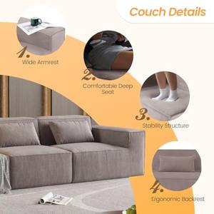 أريكة Unisofa مقطعية بتصميم شمالي للبيع، كنبة معبأة بالتفريغ الهوائي، أريكة فردية لغرفة المعيشة، كنبة مقطعية مضغوطة بدون هيكل - Product Image 4