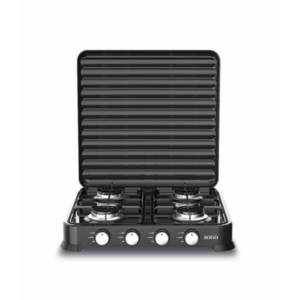 Piano cottura a gas SOGO a 4 fuochi, 103 mm, nero, per uso in cucina - Product Image 1