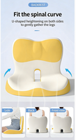 Coussin de siège ergonomique 2-en-1 en mousse à mémoire de forme avec soutien lombaire, haute résilience pour le bureau et la voiture - Soulagement des douleurs dorsales, respirant