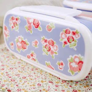 Double Layer Plastic <b>Lunch</b> <b>Box</b> Rectangle Solid Color With Lid For Children Student Use - Product Image 2