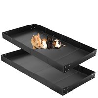Tapis de sol de maison pour animaux de compagnie PP carton ondulé diviseur de cage de cochon d'Inde panneau en plastique lavable habitat de petit animal