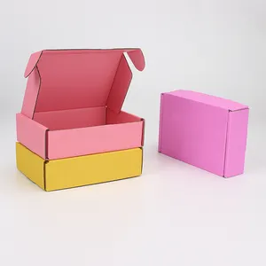 배달 포장 우편물 종이 상자 재활용 핑크 핑크 속눈썹 에코 배송에 대 한 상자 고급 친화적 인 컬러 작은 상자