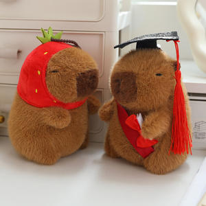 พวงกุญแจตุ๊กตาคาปิบาร่าจำลองแบบยูนิเซ็กซ์ ของเล่นตุ๊กตาคาปิบาร่านุ่มนิ่ม ของเล่นตุ๊กตาคาปิบาร่า - Product Image 3