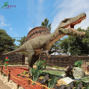 Dino Park dekorasyon ürünleri gerçekçi animasyonlu dinozor Animatronic modeli Spinosaurus