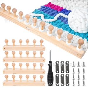 Wooden Knitting Board Frame Diy <b>Pine</b> Craft Kit For Home Decoration Handmade Tapestry Scarf Towel Making - Product Image 1
