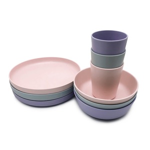 Juego de Vajilla Infantil Ecológico, Plato, Tazón, Taza y Cuchara, con Logotipo Personalizado, Libre de BPA, Vajilla Sostenible para el Hogar, Cocina y Restaurante - Product Image 2