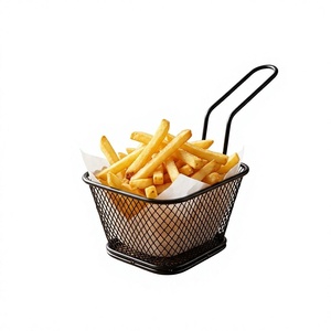 Support de friture en maille métallique pour frites et ailes de poulet, résistant aux hautes températures, léger, antidérapant, ustensile de cuisson durable - Product Image 1