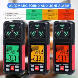 เครื่องวัด EMF แบบพกพา เครื่องทดสอบรังสีสนามแม่เหล็กไฟฟ้า EF RF MF พร้อมเสียงเตือนและไฟแจ้งเตือน ใช้แบตเตอรี่ AAA ระบบเปิด-ปิดอัตโนมัติ สำหรับใช้ในบ้าน - Product Image 4
